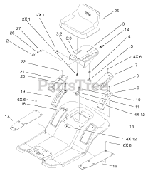 Toro 71226 (16-38 XLE) - Toro Lawn Tractor (SN: 210000001 - 210999999) (2001) Rear Body Seat Assembly