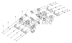Briggs & Stratton 076151-04 - Briggs & Stratton 48kW Liquid Cooled Home Standby Generator Engine Service Parts - Exhaust Manifold (80017610_80014157)