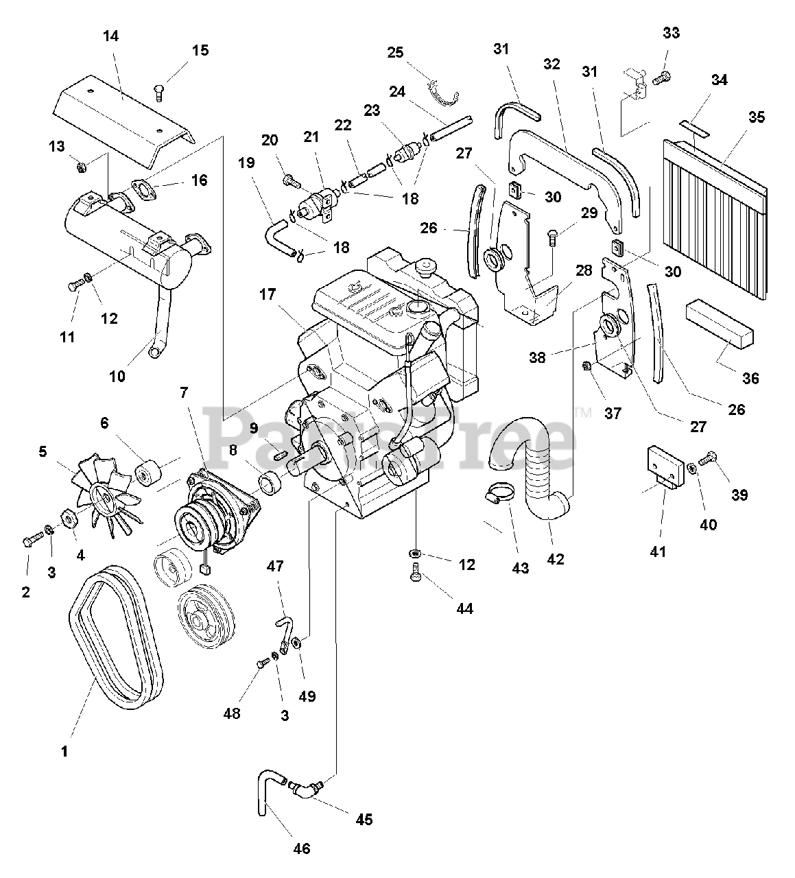 Massey Ferguson 2920 LC (1693635) Massey Ferguson 54" Garden Tractor
