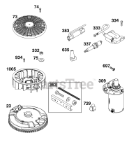 Briggs & Stratton 40N877-0071-B5 - Briggs & Stratton Vertical Engine Flywheel, Ignition, and Starter Group