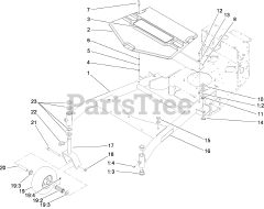 Toro 30499 - Toro 52" Walk-Behind Mower, Floating Deck, Split Lever, Hydro Drive (SN: 280001001 - 280001100) (2008) CARRIER FRAME ASSEMBLY