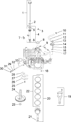 Toro 14AK81RK544 (GT 2300) - Toro Garden Tractor (SN: 1A186H30000 & Above) (2006) Crankcase Assembly Kohler SV735-0011
