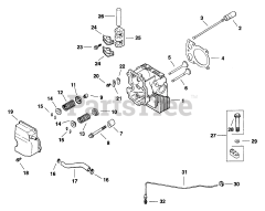 Exmark M36-12.5K-5 - Exmark 36" Metro Walk-Behind Mower, 12.5hp Kawasaki (SN: 102000 - 114999) (1995) Head/Valve/Breather - Pg. 17