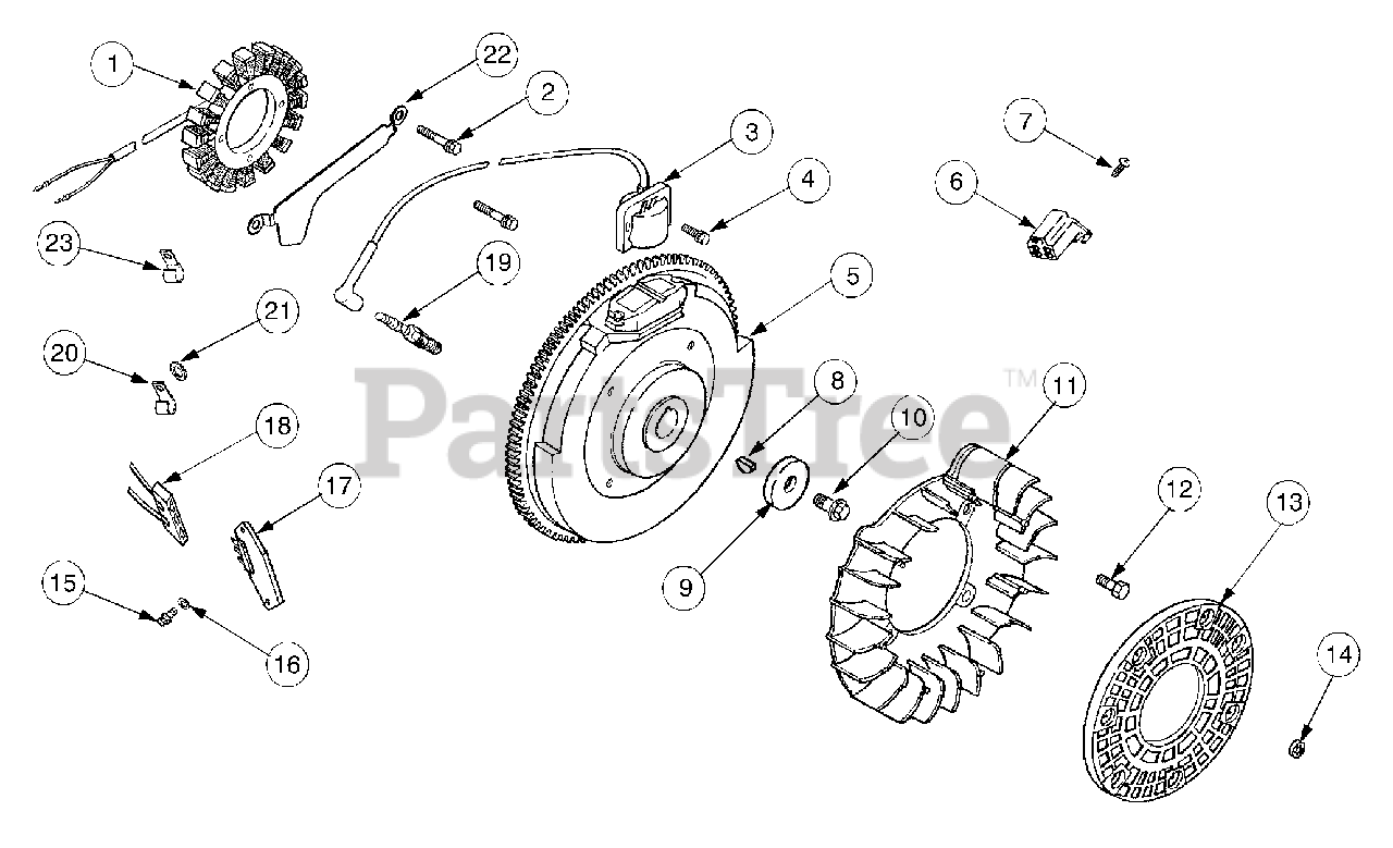 Cub Cadet 2206 (13A298M100) Cub Cadet Garden Tractor Ignition, Electrical, And Flywheel Parts