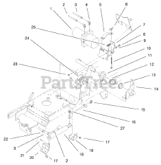 Toro 72115 (270-H) - Toro Lawn & Garden Tractor (SN: 099000001 - 099999999) (1999) Power Lift Assembly