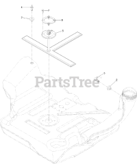 Toro 74465 (HD 2000) - Toro 48" Titan Zero-Turn Mower (SN: 400000000 - 403350971) Fuel Tank Assembly No. 126-4724