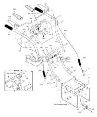Scotts 631128x31C - Scotts 31" Snow Thrower (2002) Handle Assembly
