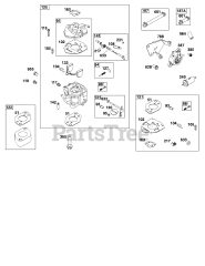 Briggs & Stratton 355447-0121-01 - Briggs & Stratton Horizontal Engine Carburetor and Fuel Supply Group