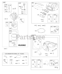 Briggs & Stratton 31A707-2121-B1 - Briggs & Stratton Vertical Engine Air Cleaner, Blower Housing, Kit - Ruixing Cauburetor Overhaul, Ruixing Carburetor