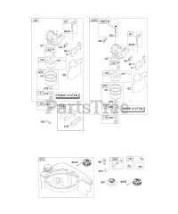 Briggs & Stratton 128602-0552-E1 - Briggs & Stratton Vertical Engine Carburetor, Fuel Supply