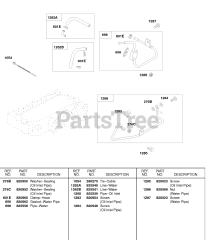 Briggs & Stratton 58A447-0481-E2 - Briggs & Stratton Horizontal Engine Water Pipe, Water Lines