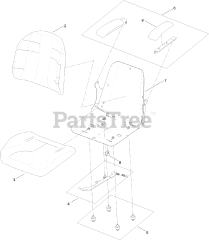 Toro 74776 (MX 5025) - Toro 50" TimeCutter Zero-Turn Mower (SN: 400000000 - 401070523) Seat Assembly No. 131-4147