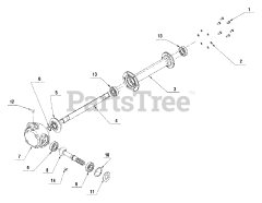 Cub Cadet 662 (590-662-100) - Cub Cadet 72" Tiller Attachment att Gear Box