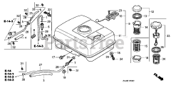 Honda GX160 U1 QXE8 (GCACK) - Honda Engine, Made in Japan (SN: GCACK-1000001 - GCACK-9999999) FUEL TANK (1)