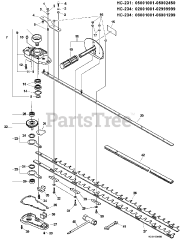 Echo HC-234 - Echo Hedge Trimmer (SN: 02001001 - 02999999)