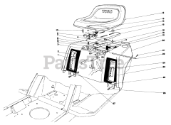 Toro 59147 - Toro 38" Side-Discharge Mower Deck for Model 59365 Tractor (SN: 006000001 - 006999999) (1986)
