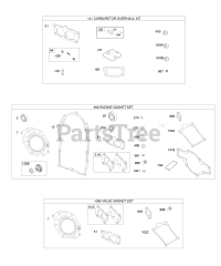 Briggs & Stratton 613177-0100-E1 - Briggs & Stratton Horizontal Engine Carburetor Overhaul Kit, Engine &amp; Valve Gasket Sets