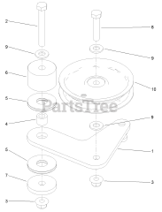 Exmark VT691KA524 - Exmark 52" Vantage Stand-On Mower, Kawasaki FS691V (SN: 312000000 - 312999999) (2012) Pump Idler Assembly No. 117-7685