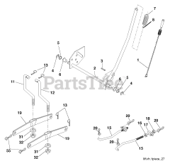 Poulan PO 15538 LT (960180005-01) - Poulan Lawn Tractor (2011-08)