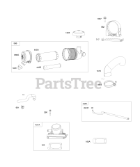 Briggs & Stratton 61E377-0015-J1 - Briggs & Stratton Horizontal Engine Cyclonic Air Cleaner, Intake Elbow
