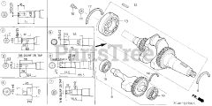 Honda GD320 QAAE (GPB) - Honda Engine, Made in Japan (SN: GPB-1000001 - GPB-1008896) CRANKSHAFT