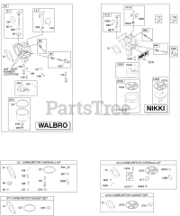 Briggs & Stratton 214907-0272-E1 - Briggs & Stratton Vertical Engine Carburetor, Kit/Gasket Sets - Carburetor