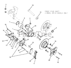 Ariens 996148 - Ariens Contractor 4WD Utility Vehicle, Subaru EH65 (SN: 020000 & Above) Front Brake Disc