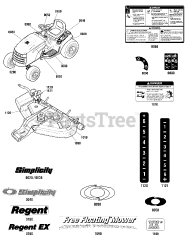 Simplicity 2691278-01 - Simplicity Regent 42" Lawn Tractor, 23hp Briggs & Stratton