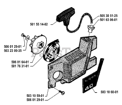 Husqvarna 40 - Husqvarna Chainsaw (1985-05) Starter Assembly