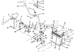 Toro 70080 (10-32) - Toro Recycler Rear-Engine Riding Mower (SN: 049000001 - 049999999) (1994) Transmission Linkage Assembly
