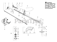 Poulan Pro PP 331 - Poulan Pro String Trimmer Handle &amp; Shaft Assembly