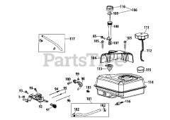 MTD 270-VU - MTD Engine 270-VU Fuel Tank &amp; Mounting