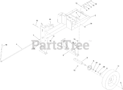 Toro 60216 (MMX-658H-S) - Toro Mortar Mixer (SN: 315000001 - 315999999) (2015) Frame and Axle Assembly