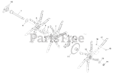 Exmark ARX440GKC24000 - Exmark 24" Stand-On Aerator, Kohler CH440 (SN: 402082300 - 404314158) (2018) LH Tine Wheel Assembly