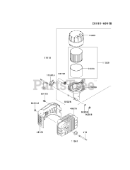 Kawasaki FJ180V-AS40 - Kawasaki Engine AIR-FILTER/MUFFLER