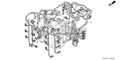 Honda BF200 A4 XA (BAEJ) - Honda Marine Engine, Made in Japan (SN: BAEJ-1200001 - BAEJ-1299999) WIRE HARNESS