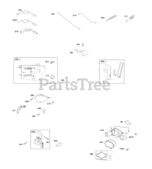 Briggs & Stratton 94002-0109-E1 - Briggs & Stratton Horizontal Engine Air Cleaner, Controls, Governor Spring, Ignition