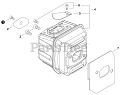 Echo CS-4510 - Echo Chainsaw (SN: C97312001001 - C97312999999) Exhaust