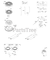 Briggs & Stratton 44U677-0004-G1 - Briggs & Stratton Vertical Engine Flywheel, Controls, Wire Harness, Starter, Alternator