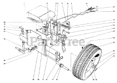 Toro 56100 (732) - Toro Sportsman Rear-Engine Riding Mower (SN: 002000001 - 002999999) (1972) Front Axle And Wheel Assembly
