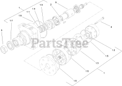 Toro 74550 - Toro 60" GrandStand Stand-On Mower (SN: 310000001 - 310999999) (2010) Hydraulic Motor Assembly No. 114-0549