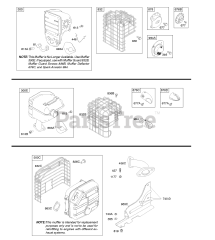 Briggs & Stratton 205352-0549-B1 - Briggs & Stratton Horizontal Engine Exhaust System