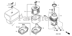 Honda GX390 U1 VXE4 (GCANK) - Honda Engine, Made in Japan (SN: GCANK-1000001 - GCANK-9999999) AIR CLEANER (1)