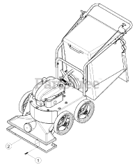 Bear Cat WV 190 S - Bear Cat Walk-Behind Vacuum, 190cc Briggs & Stratton (SN: H07102 & Above) Housing Intake Wear Kit (Optional)