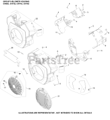 Kohler CH742-3000 - Kohler Command PRO Engine, Basic Version, 25hp, 747cc 06 Blower Housing