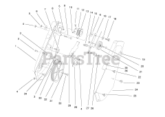 Toro 38417 (CCR 2400) - Toro Snow Thrower (SN: 089000001 - 089999999) (1998) Pulley and Cover Assembly