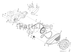 Husqvarna DRT 900 (960930008-03) - Husqvarna Rear-Tine Tiller (2009-04) Mainframe, Left Side