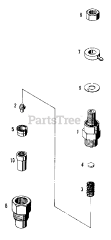 Simplicity 9518 (2097355) - Simplicity Compact Tractor, Diesel Fuel Injection System - Fuel Injector Group (3486I19)