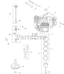 Toro 74923 TE (6000) - Toro 132cm Z Master Zero-Turn Mower, Side-Discharge Deck (SN: 290000001 - 290999999) (2009) Crankcase Assembly Kohler CV730-3118