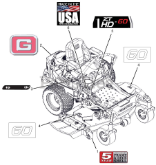 Gravely 991156 (ZT HD 60) - Gravely 60